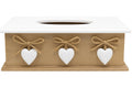 khevga Wooden Tissue Box – Rustic Country House Tissue Holder with Lid