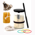 Jolof Store Sourdough Starter Jar Kit – 34oz Wide Mouth Glass Fermentation Set