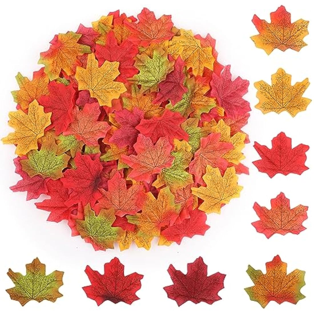 Jolof Store 400pcs Artificial Maple Leaves | 8 Colors Fall Decor for Parties