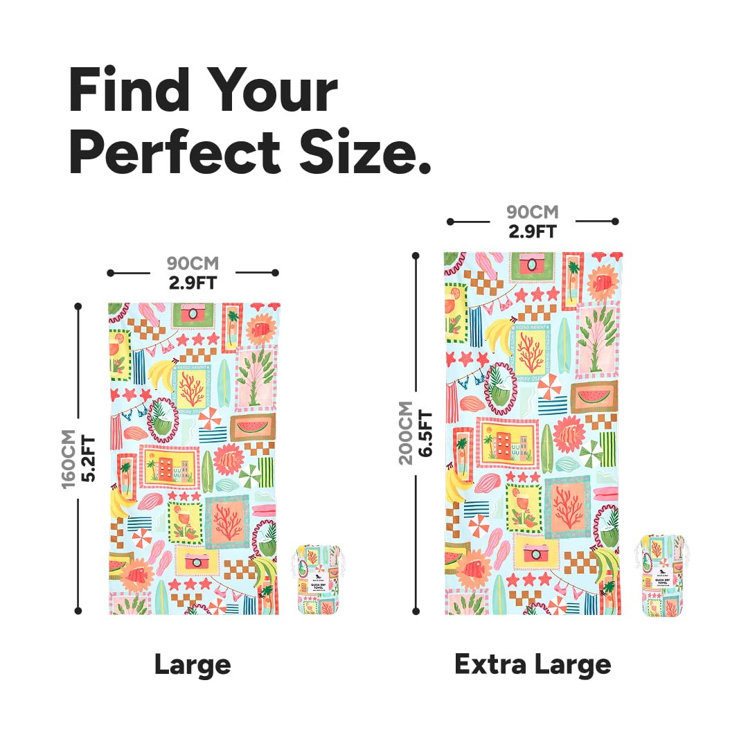 Dock & Bay Quick Dry Beach Towel - Wish You Were Here, Large - image 5