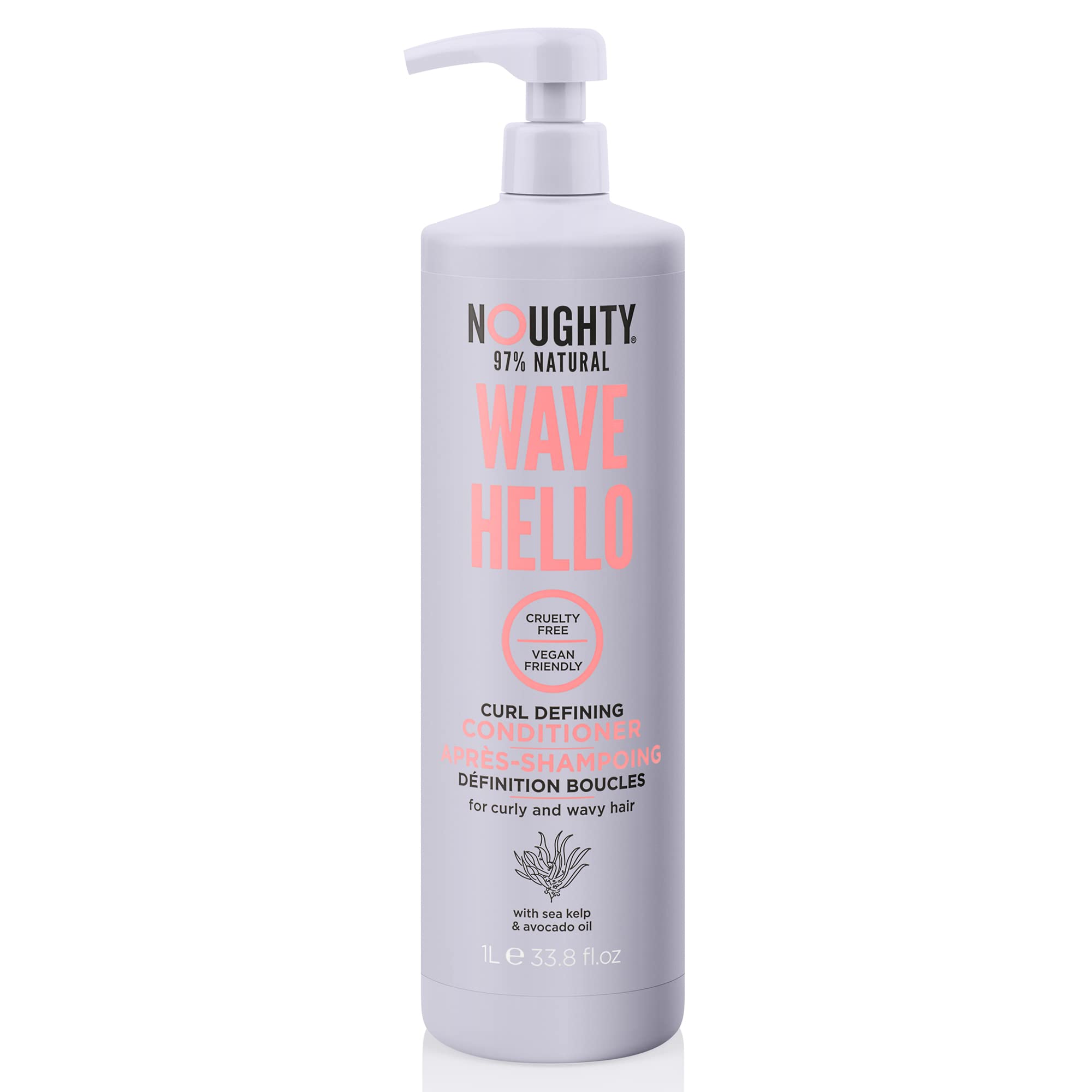 Noughty Wave Hello Curl Defining Conditioner | Vegan & Natural - 1L