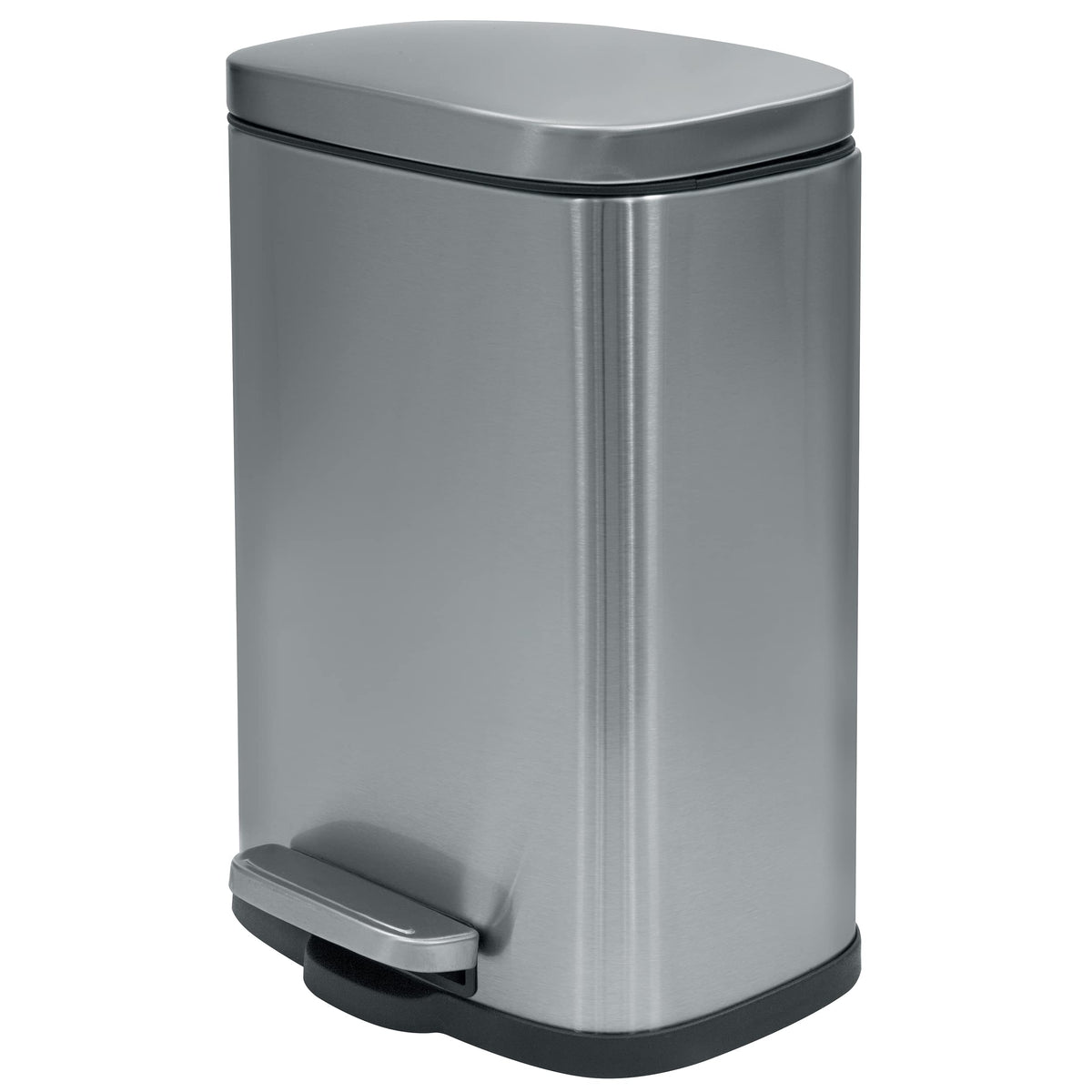 Spirella Collection Akira Pedal Bin, 21.4 x 17.6 x 30 cm 5 Litres, Steel, Matt Chrome - image 5
