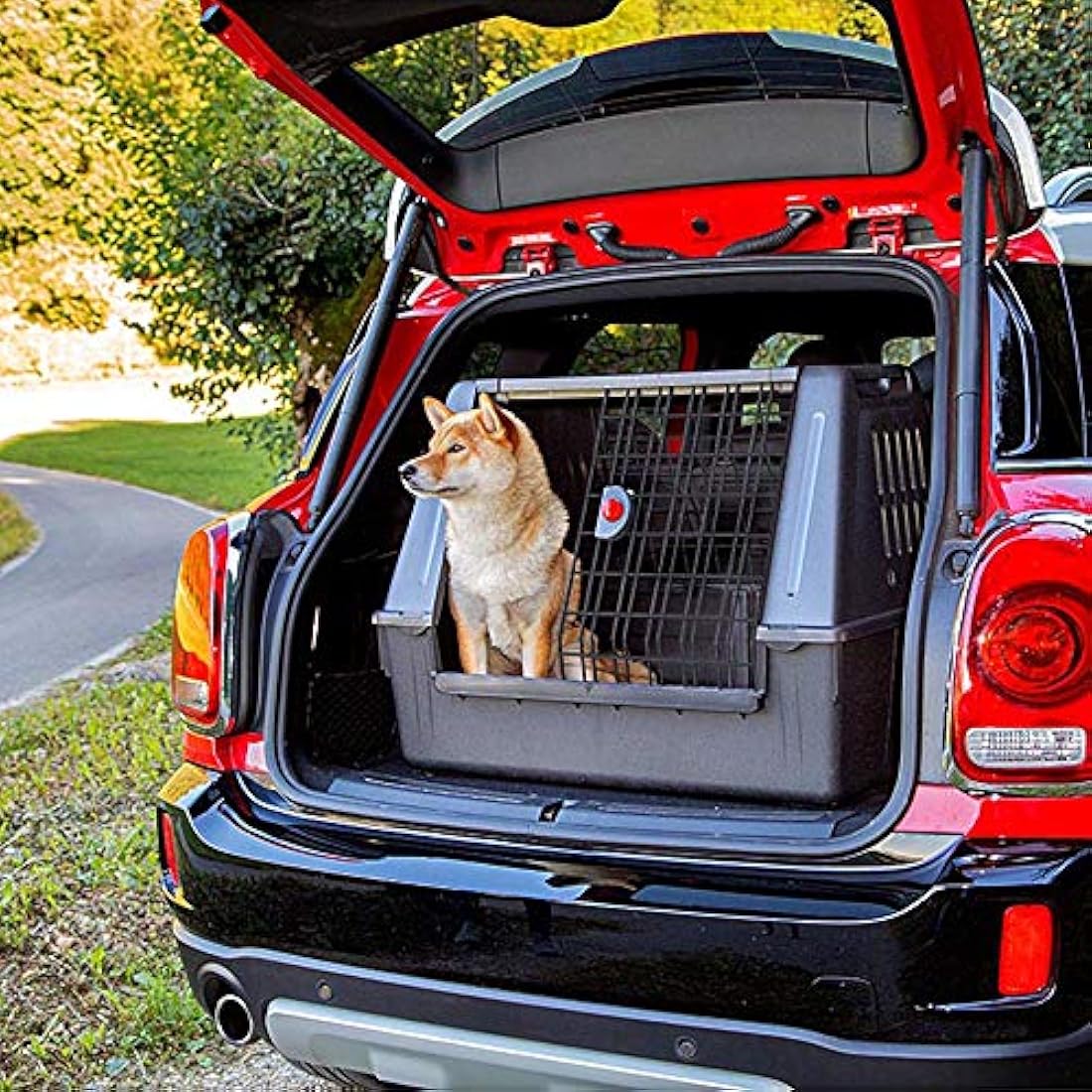 Ferplast Atlas Car Scenic 80 Dog Carrier - Ventilated Car Crate - 82cm