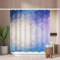 Woutay Abstract Purple Polygon Shower Curtain – Mold Resistant Polyester