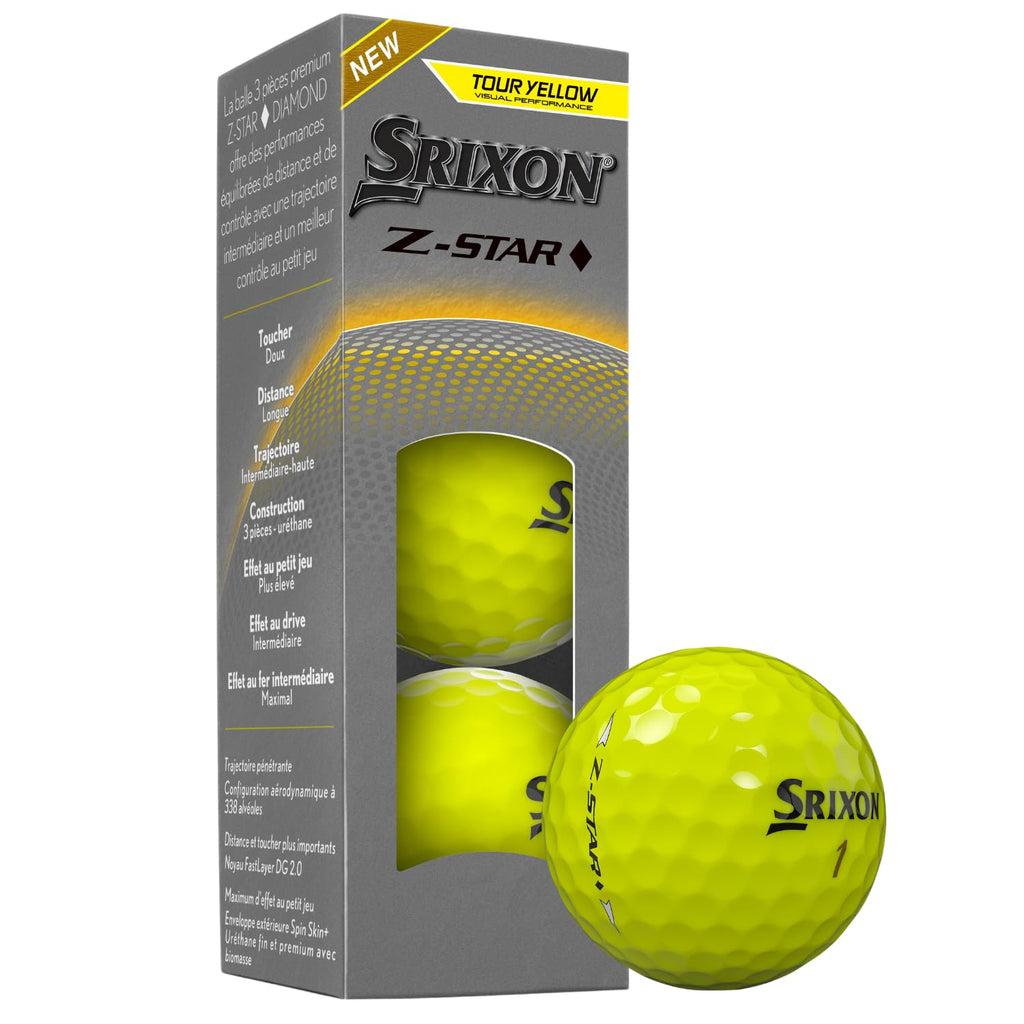 Srixon Z-STAR DIAMOND Golf Balls – FastLayer DG Core 2.0 Spin Skin+