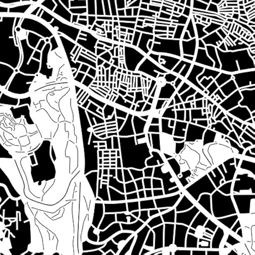 Jerusalem Paper Cut Map Art - White Wall Decor 30x30 cm
