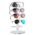 Omevett 5-Pair Plastic Sunglasses Stand - Transparent Sunglasses Holder for Multiple Pairs - Glass Cabinet Display - Eyeglasses Organizer - image 1