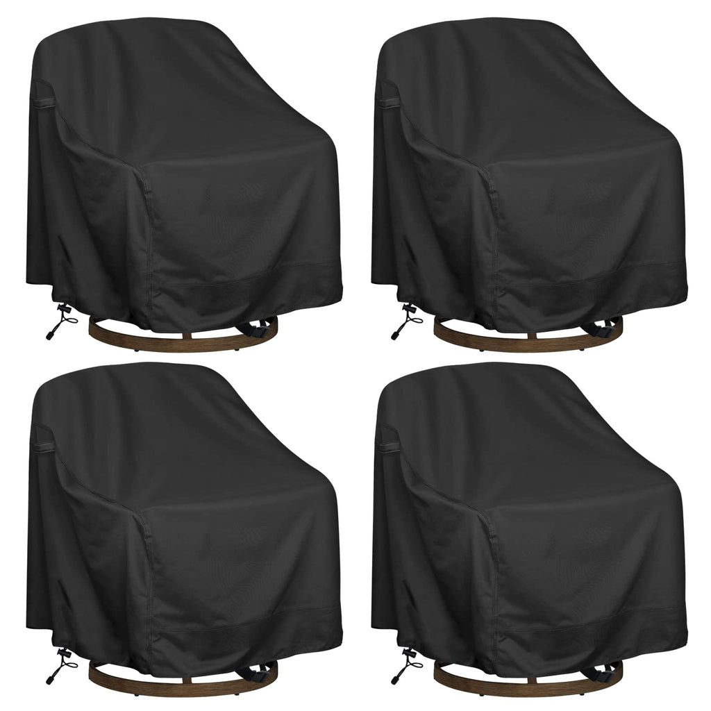 Jolof Store Swivel Lounge Chair Cover - 4 Pack Waterproof 420D Patio Cover