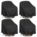Jolof Store Swivel Lounge Chair Cover - 4 Pack Waterproof 420D Patio Cover