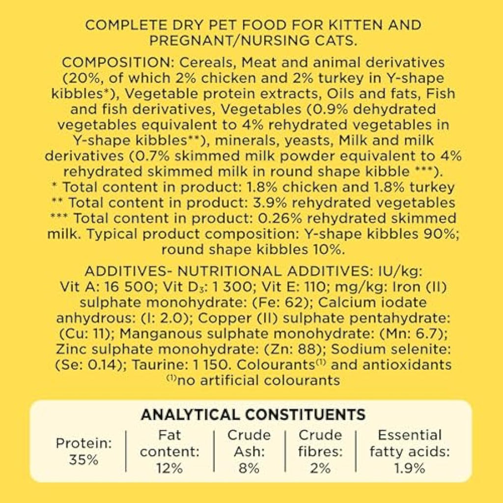 Go-Cat Kitten Dry Cat Food - Chicken, Turkey & Milk - 2kg (Pack of 4)