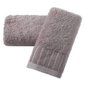 Sense Gnosis Cotton Hand Towels – Set of 2 Grey Striped Terry Towels
