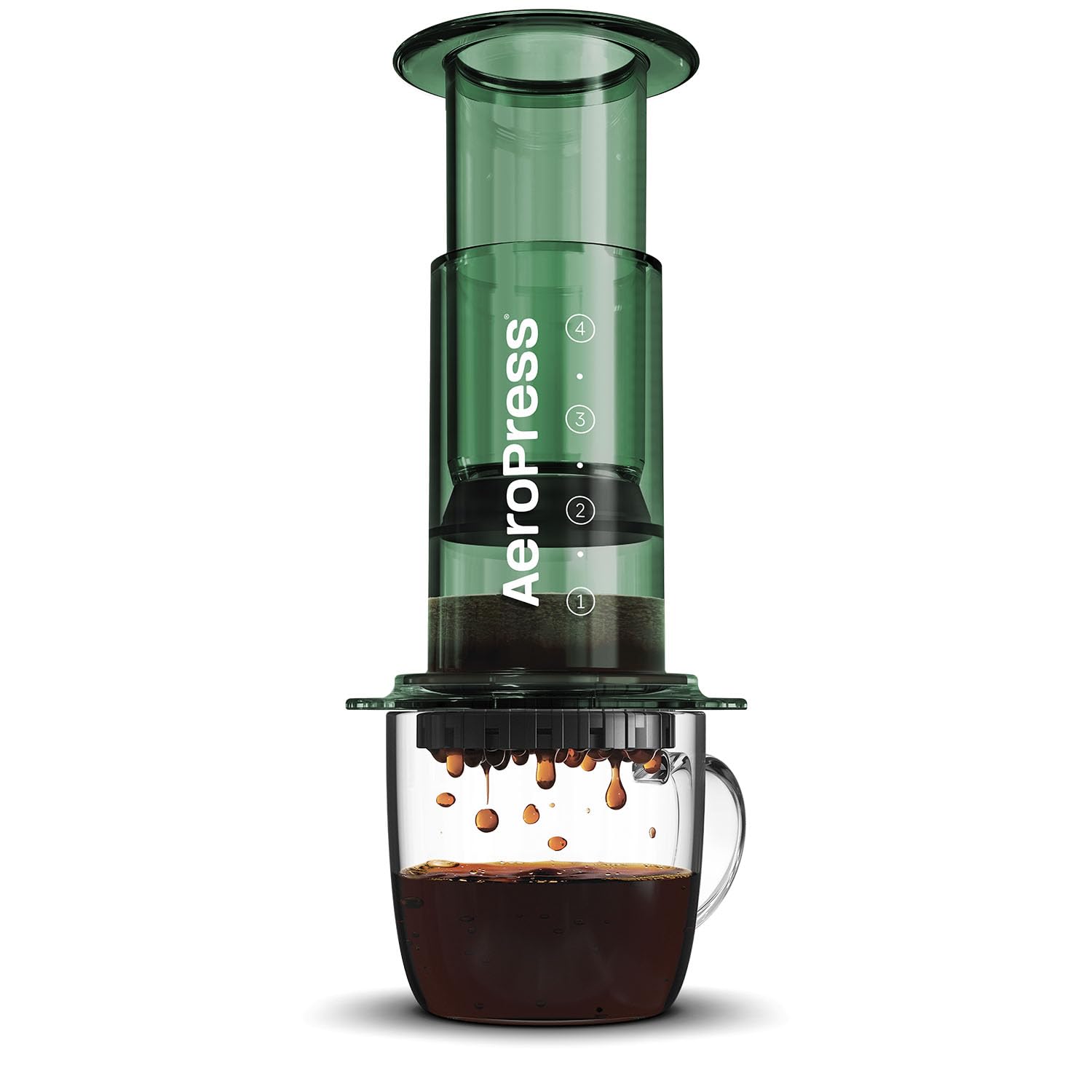 AeroPress Clear Coffee Press – Shatterproof Tritan 3-in-1 Brewer