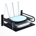 HNVNER Wall Mounted Projector Shelf – 2-Tier Aluminum Media Box Router Rack
