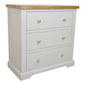 GROFurniture 3 Drawer Solid Wood Chest with Oak Top – Fully Assembled