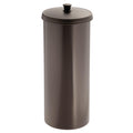 iDesign Kent Free Standing Toilet Roll Holder – Black Plastic Storage