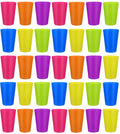 KAHEIGN 36Pcs Reusable Plastic Cups – 250ml Colorful Kids Party Tumblers