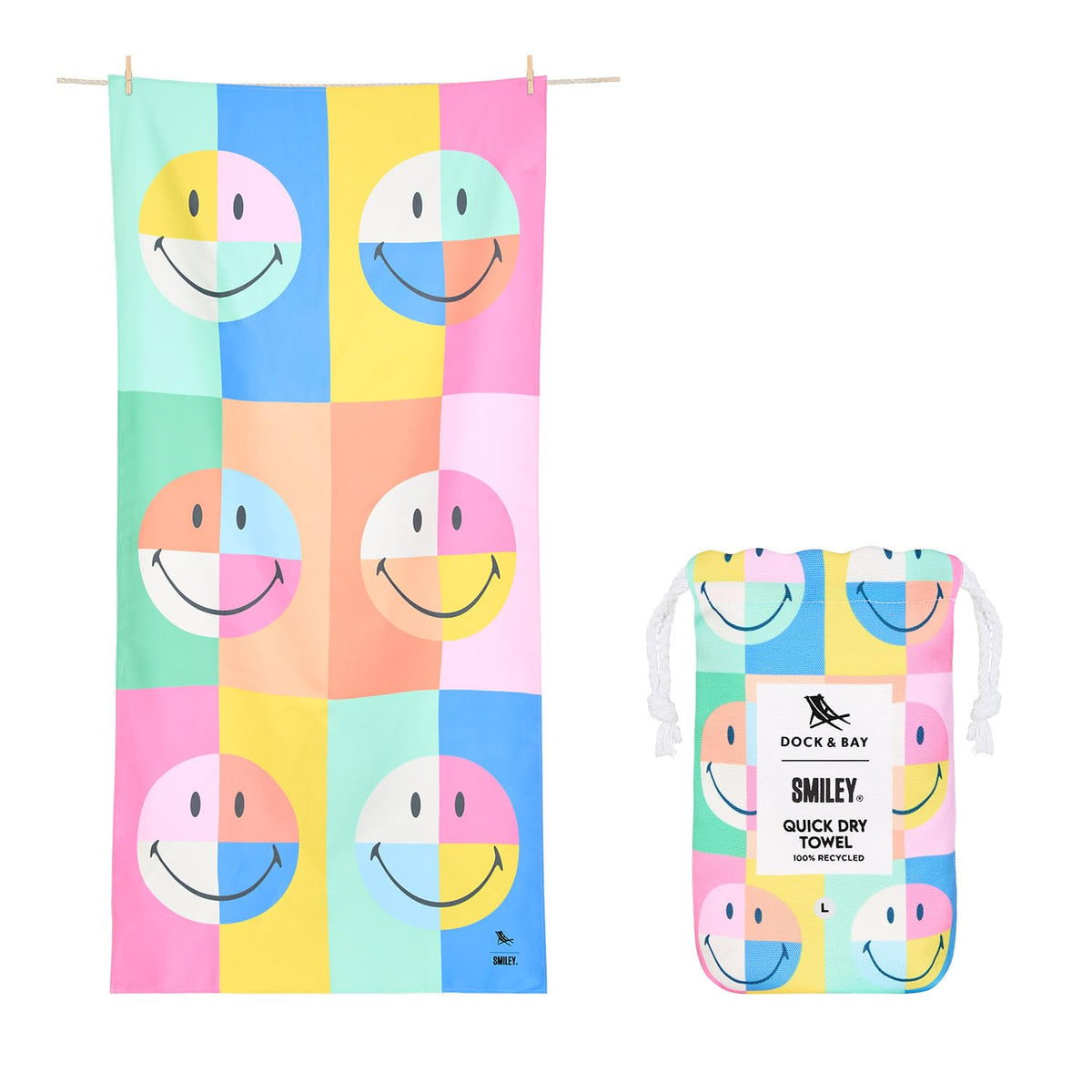Dock & Bay Quick Dry Beach Towel - Calm, Extra Large - image 1