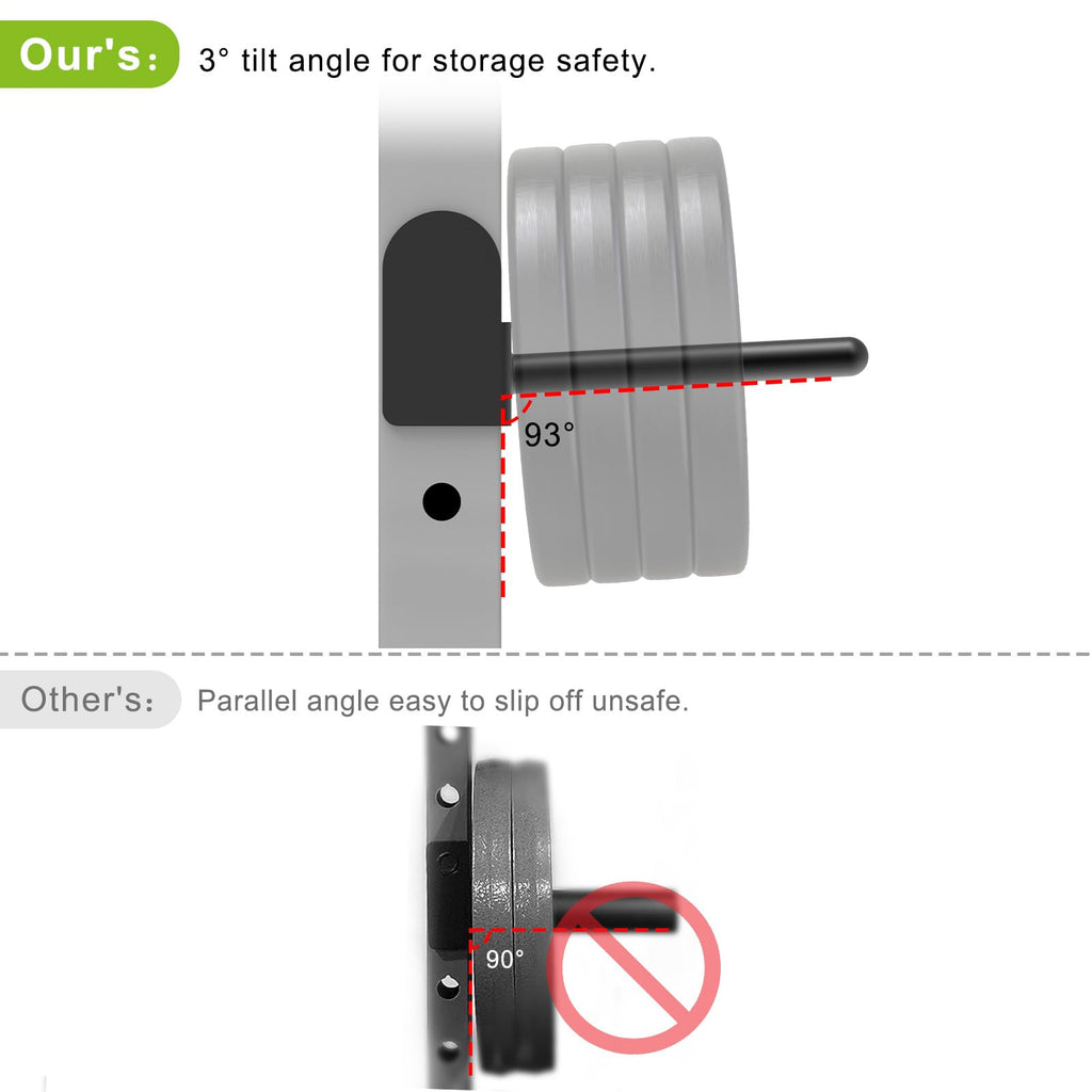 Kipika J-Hooks and Weight Plate Holder Set for 3x3 Power Rack Attachments
