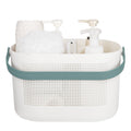 UUJOLY Plastic Shower Caddy Basket with Handles - Green Storage Bin