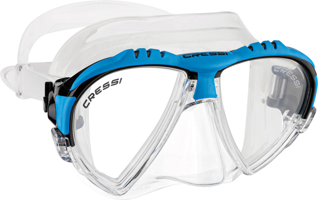 Cressi Matrix Snorkeling and Scuba Diving Mask – Low Volume, Blue