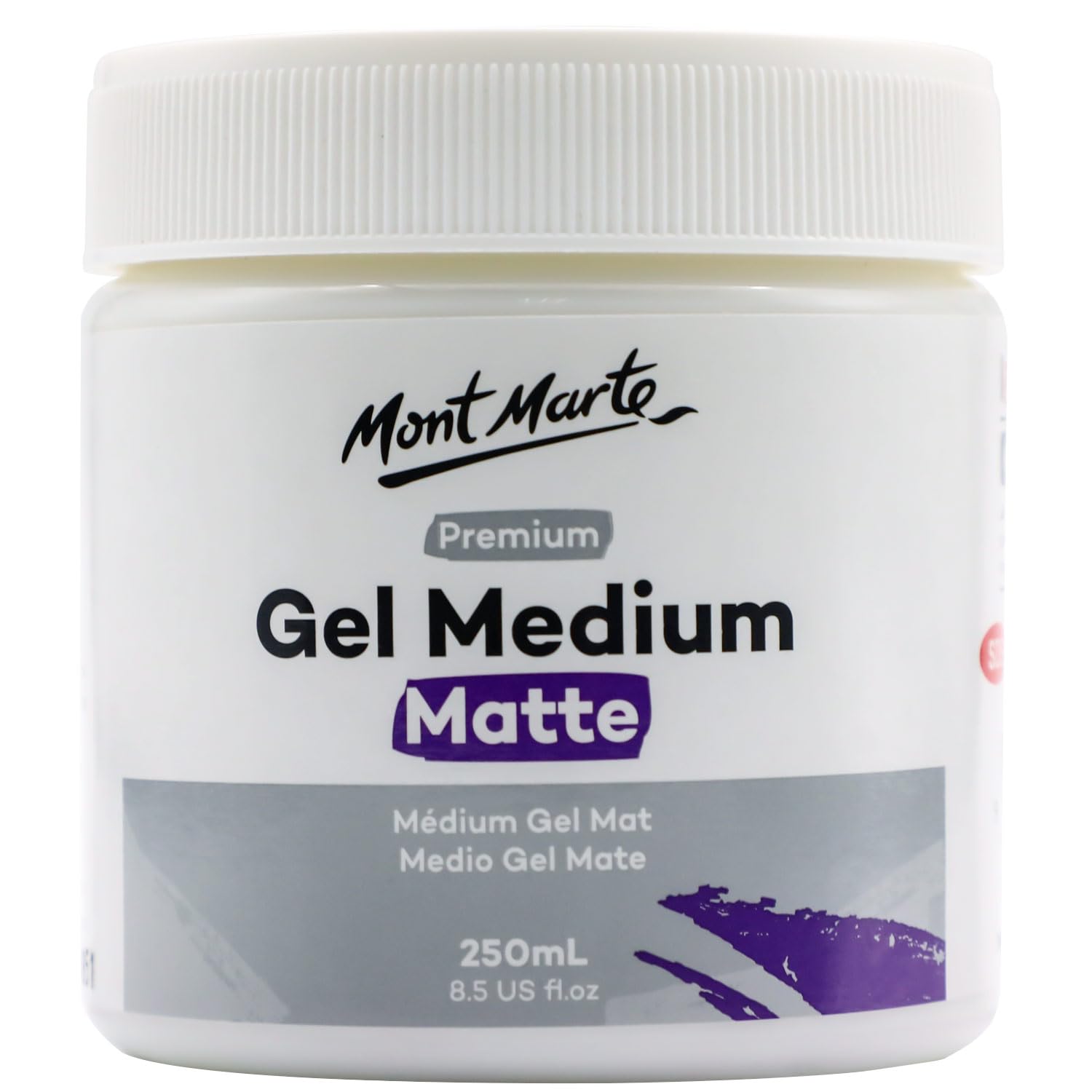 Mont Marte Premium Matte Gel Medium for Acrylic Paint - 250ml (8.5oz)