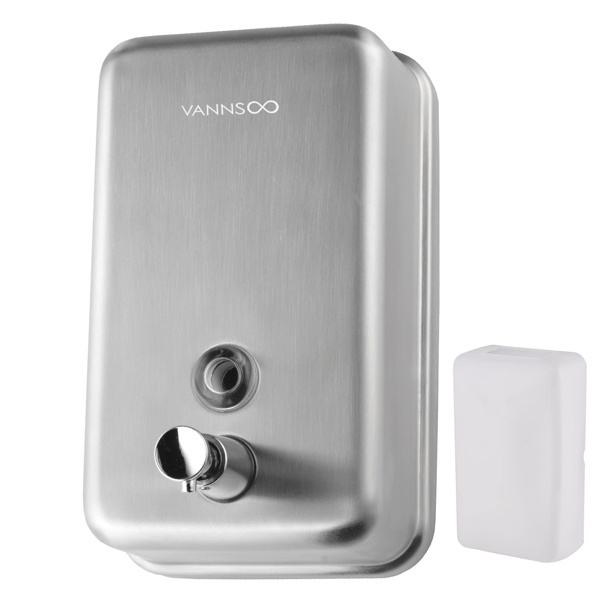 VANNSOO Wall Mounted Stainless Steel Soap Dispenser – 37oz Commercial