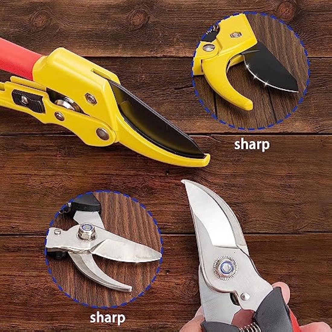 KOTTO Stainless Steel Pruning Shears – Heavy Duty Garden Secateurs