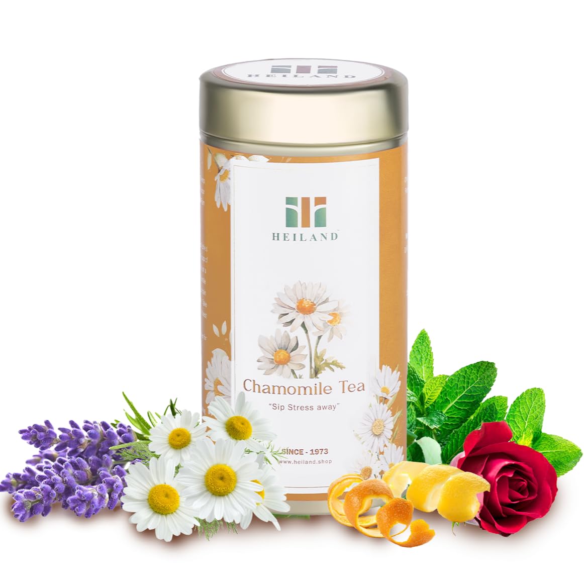 HEILAND Chamomile Tea – 100% Natural Loose Leaf Herbal Tea for Sleep, 100g
