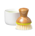 Full Circle Bubble Up Ceramic Soap Dispenser & Bamboo Dish Brush Set