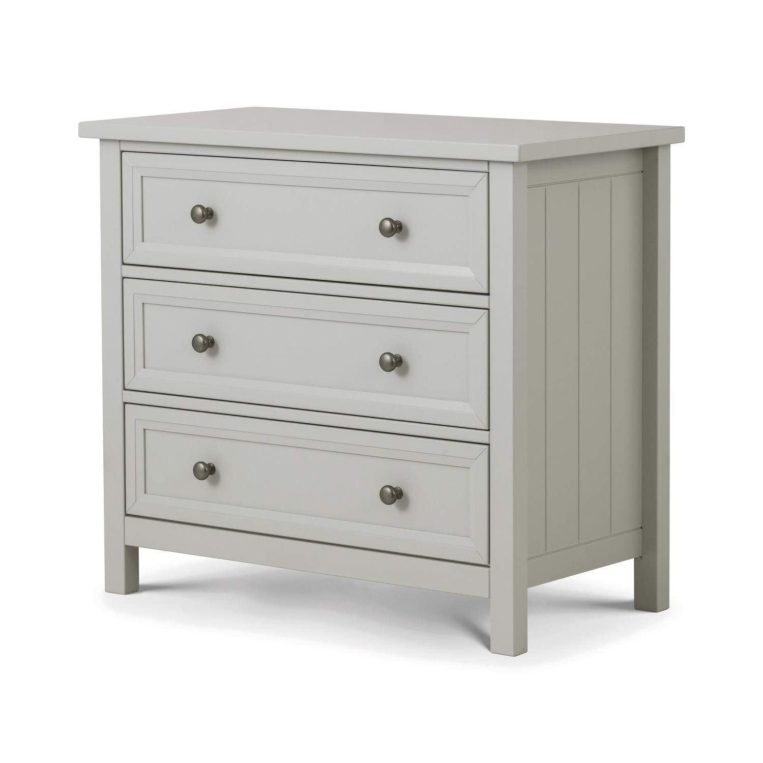 Julian Bowen Maine 3 Drawer Chest – Dove Grey New England Style