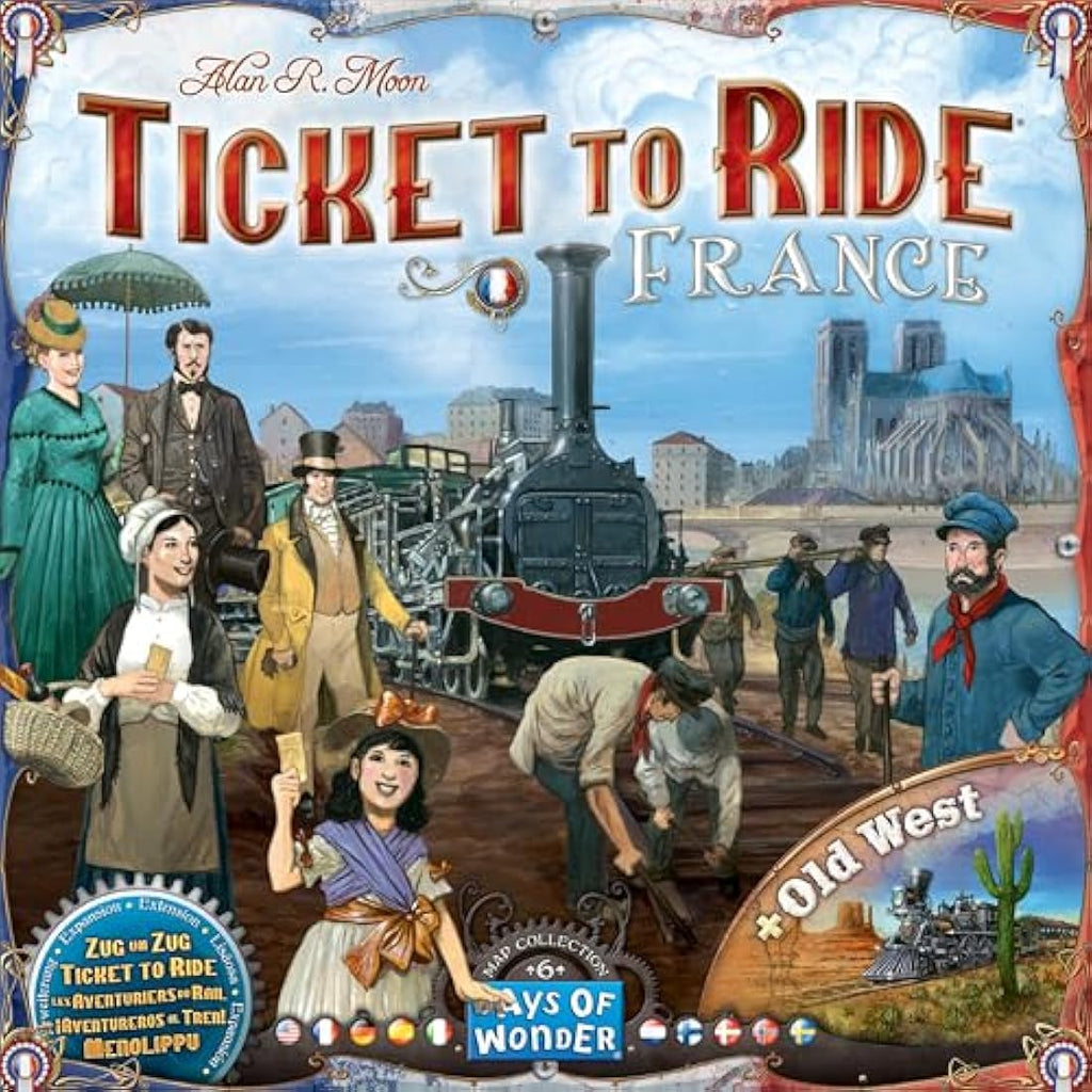 Days of Wonder Ticket to Ride France & Old West Board Game Expansion