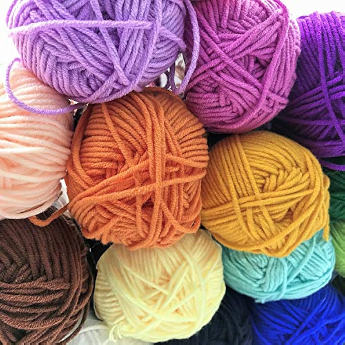 Milk Cotton Yarn | 20 Pack Multicolour Soft Wool for Crochet