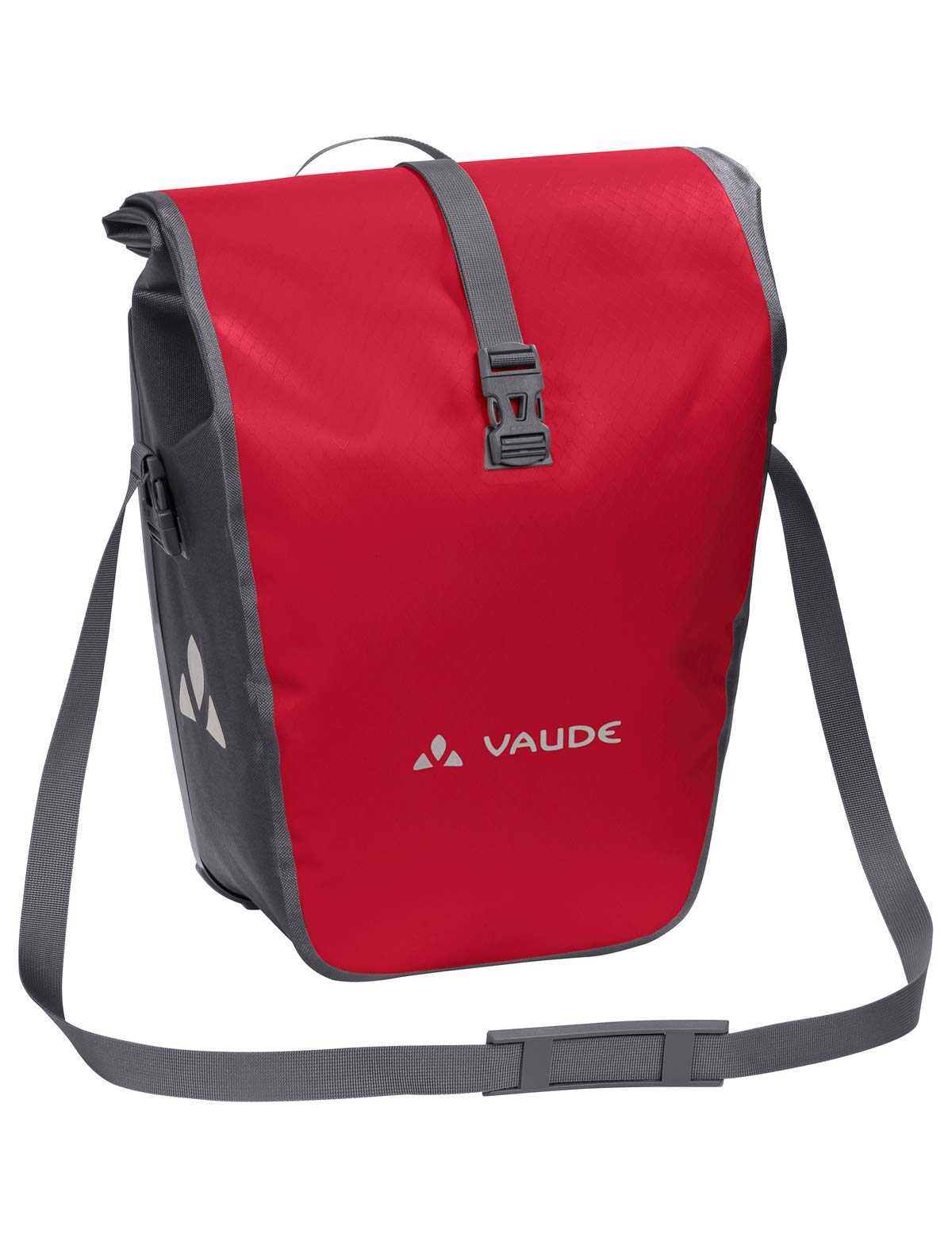 VAUDE Aqua Back Single 24L Waterproof Bike Pannier Bag - Red Tarpaulin
