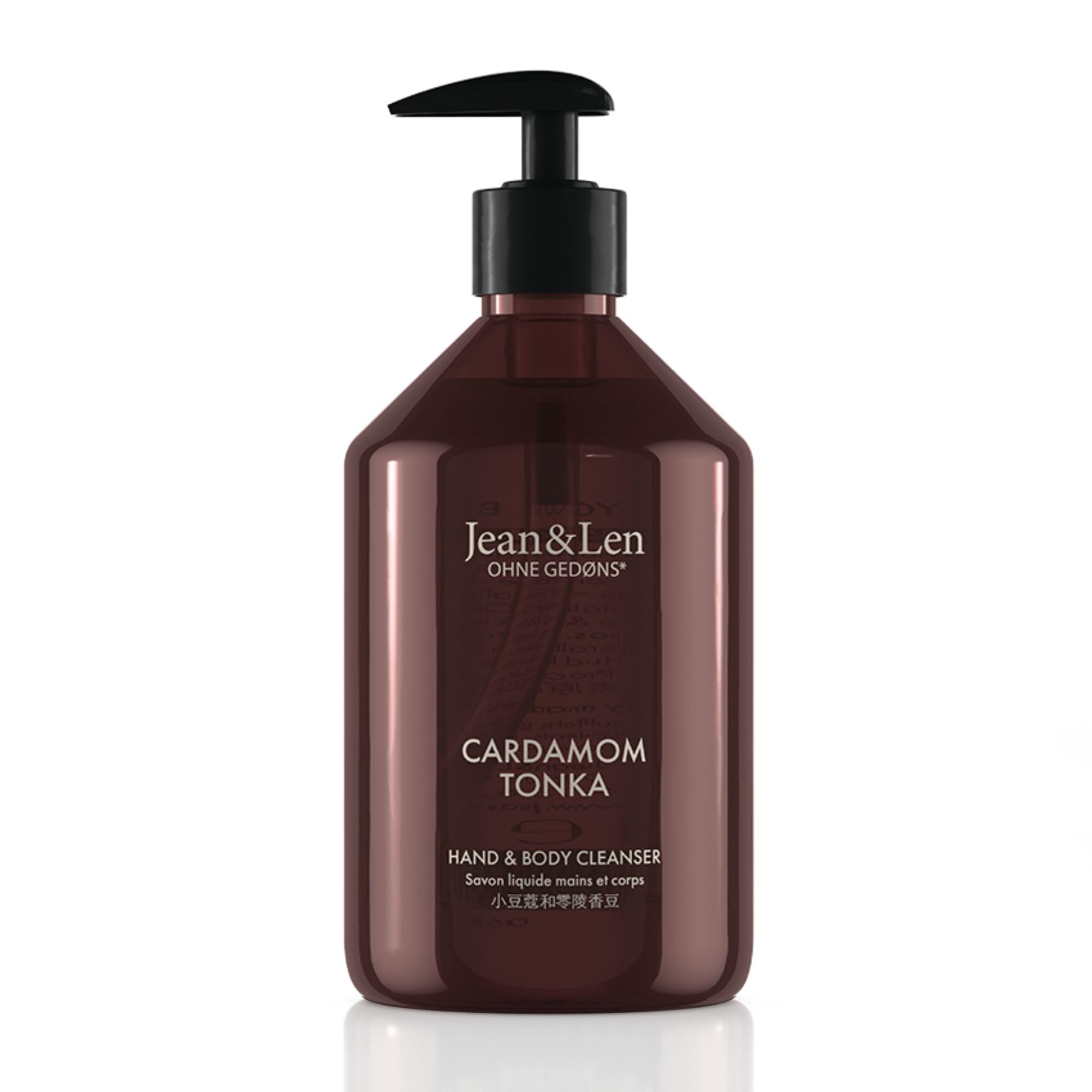 Jean&Len Hand & Body Cleanser - Cardamom & Tonka Liquid Soap - 500ml