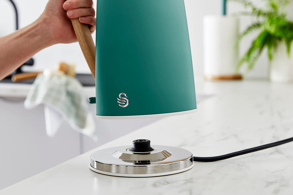 Swan Nordic Jug Kettle – 1.7L Fast Boil Electric Kettle, Matte Pine Green