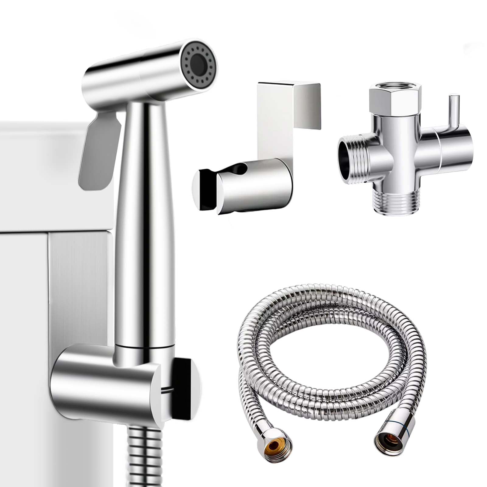 WEIDMAX Stainless Steel Handheld Bidet Sprayer Kit for Toilet Hygiene