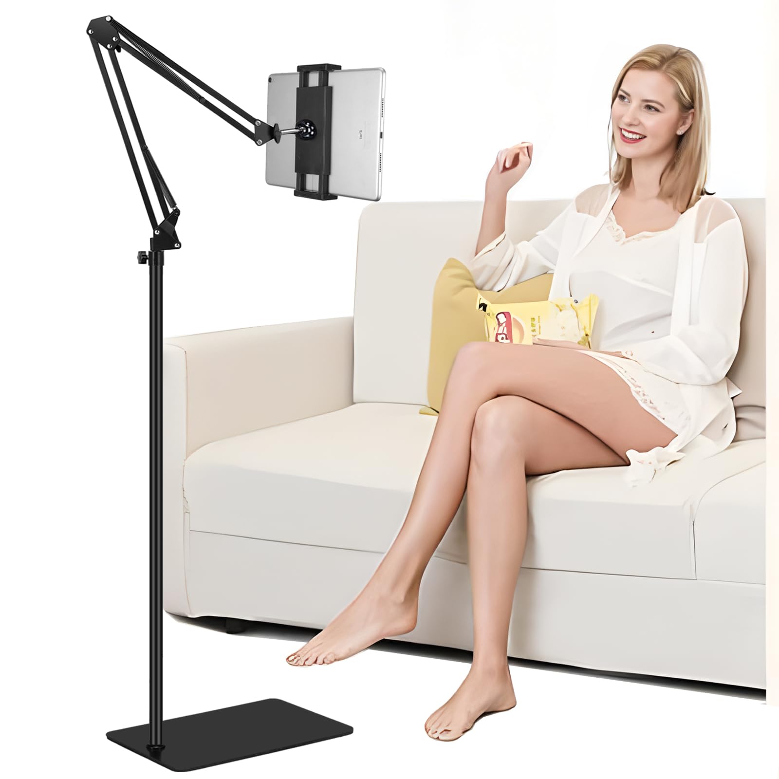 Jolof Store Tablet Floor Stand – Heavy Duty Adjustable iPad Holder