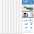 MUDEELA Cable Trunking Kit – Self Adhesive Wall Wire Covers, White, 8 Pack