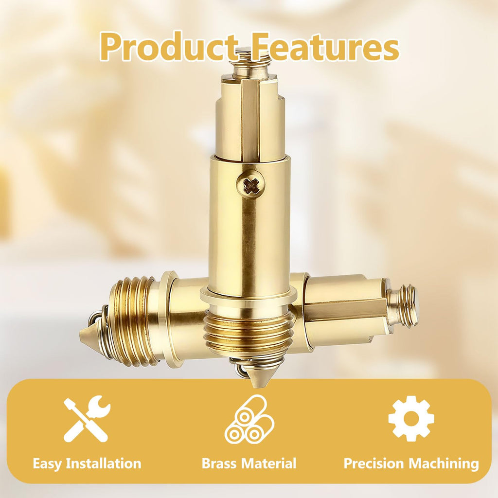 2Pcs Pop Up Click Clack Slotted Plug Bolt Assembly, Brass Plug Bolt Replacement, Internal Spring PlugBolt, for Most Sink Bath Tub Basin Drain Stopper - image 5