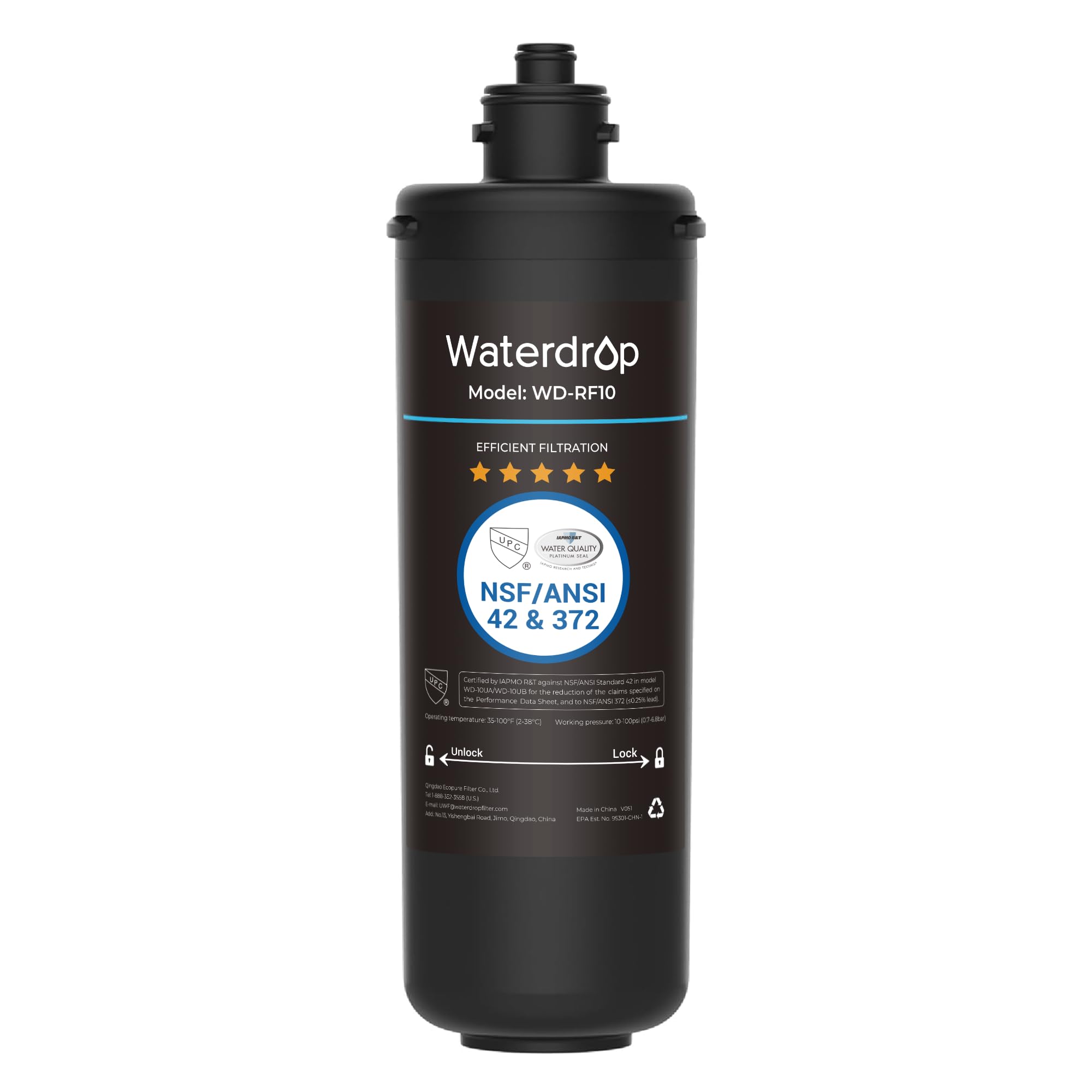 Waterdrop WD-RF10 Under Sink Replacement Filter | 30,000L Capacity