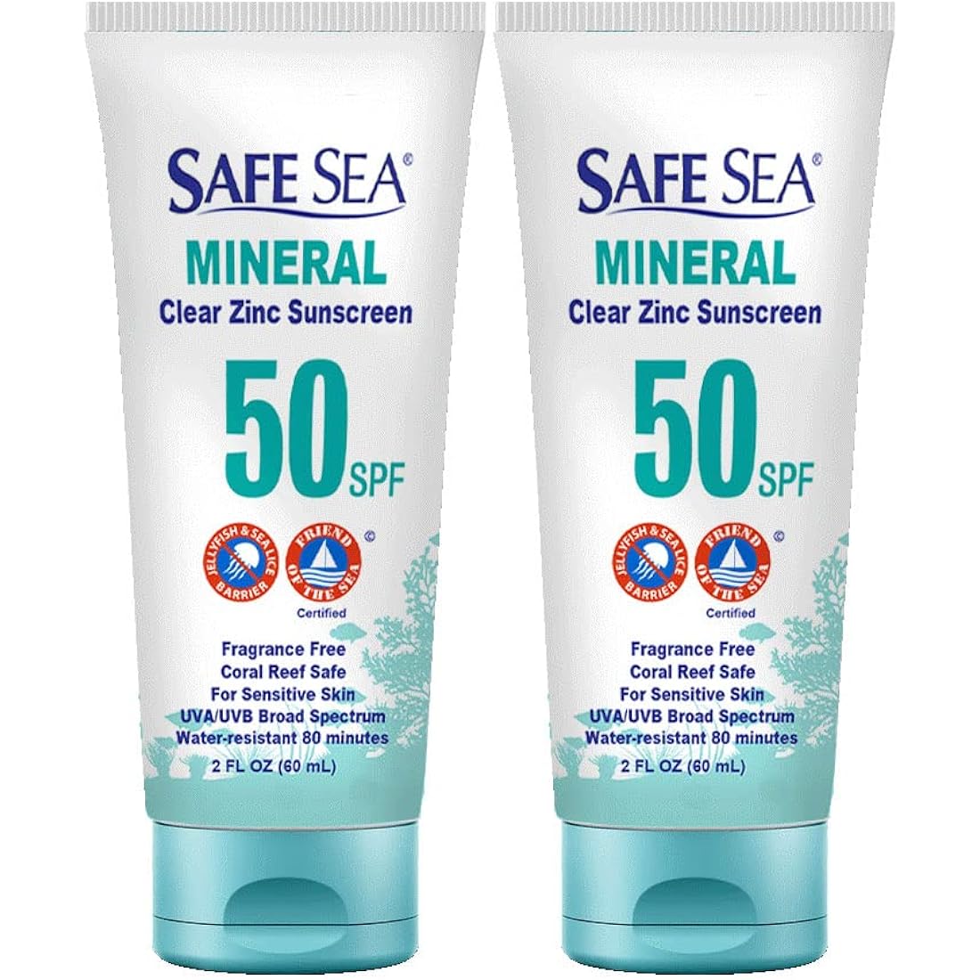 Safe Sea SPF 50 Zinc Oxide Mineral Sunscreen & Anti-Jellyfish Lotion