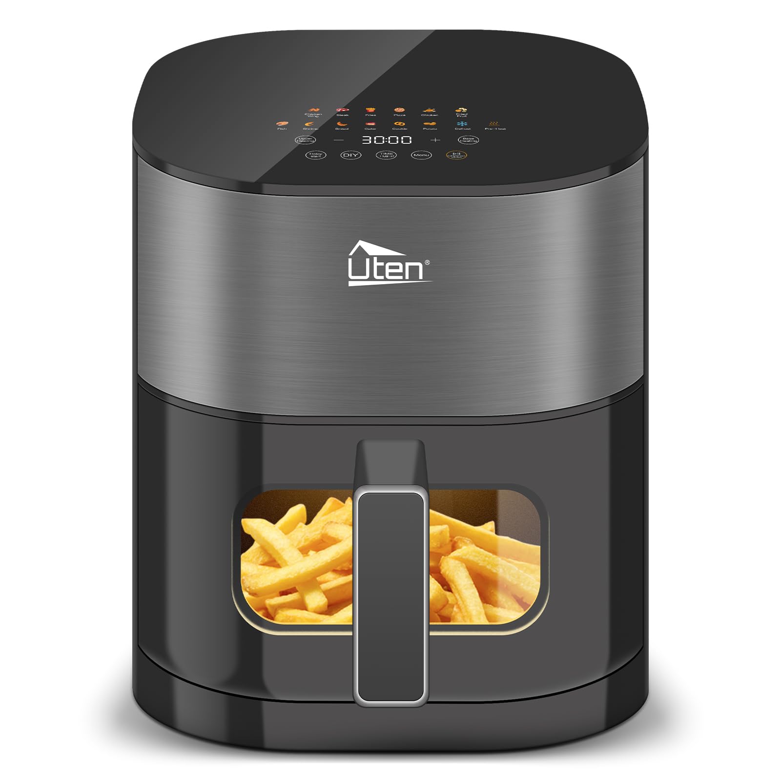Uten Dual Blaze Air Fryer 5.5L | 14-in-1 Smart Cooker with Visual Window