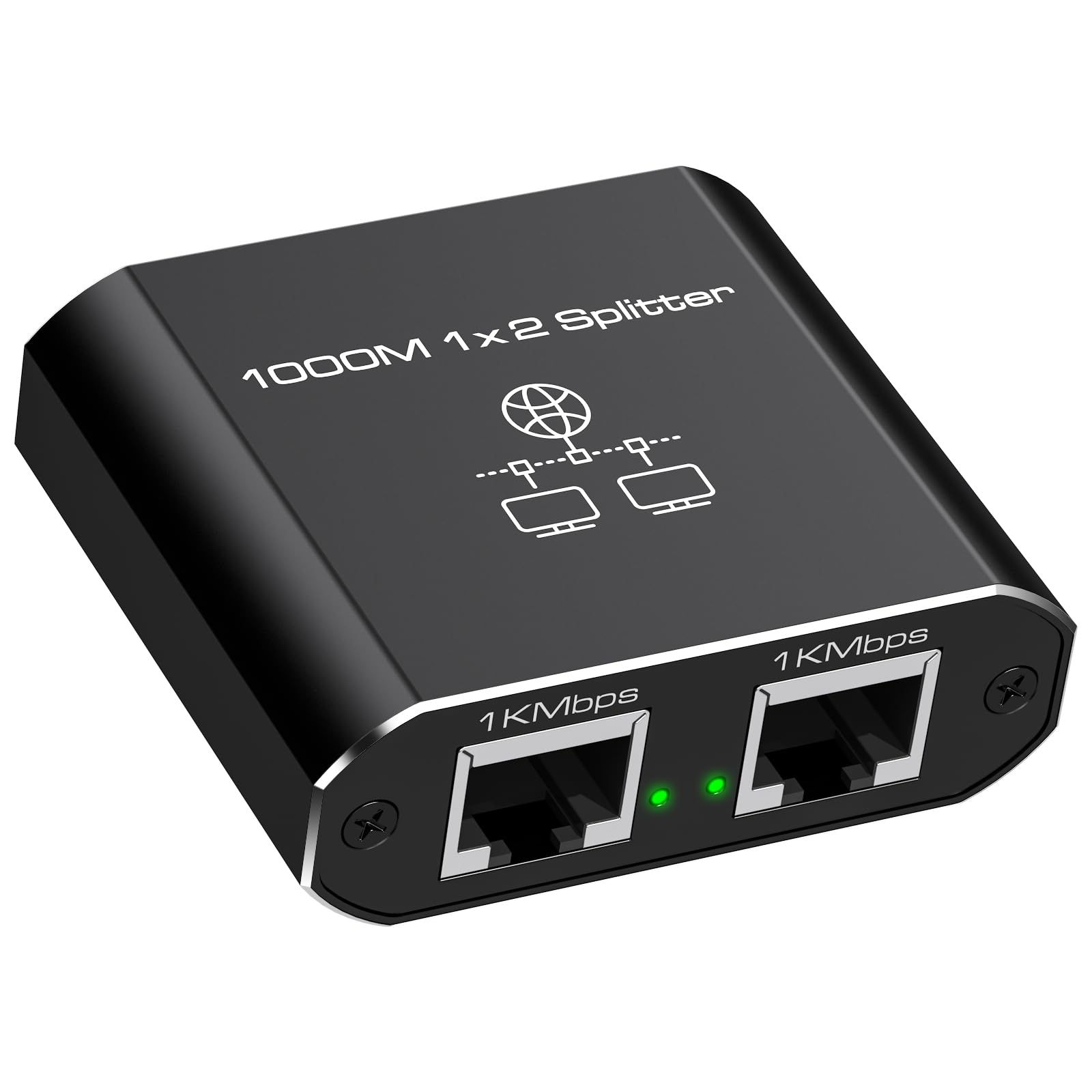 VEDINDUST 1000Mbps Ethernet Splitter | 2 Port Gigabit Network Switch