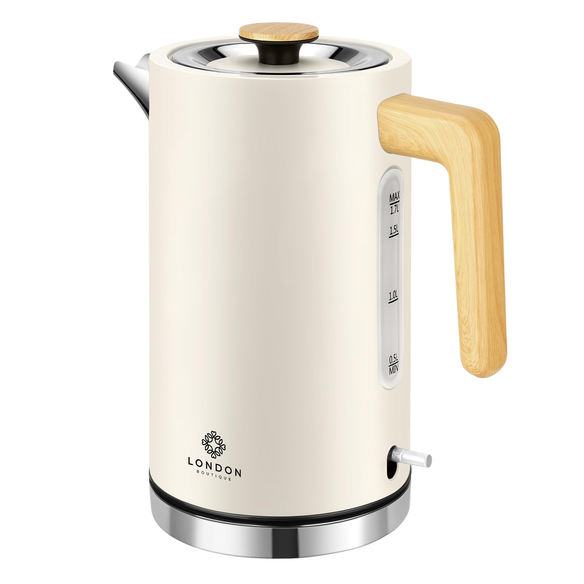 London Boutique Electric Kettle – 3KW Rapid Boil Stainless Steel