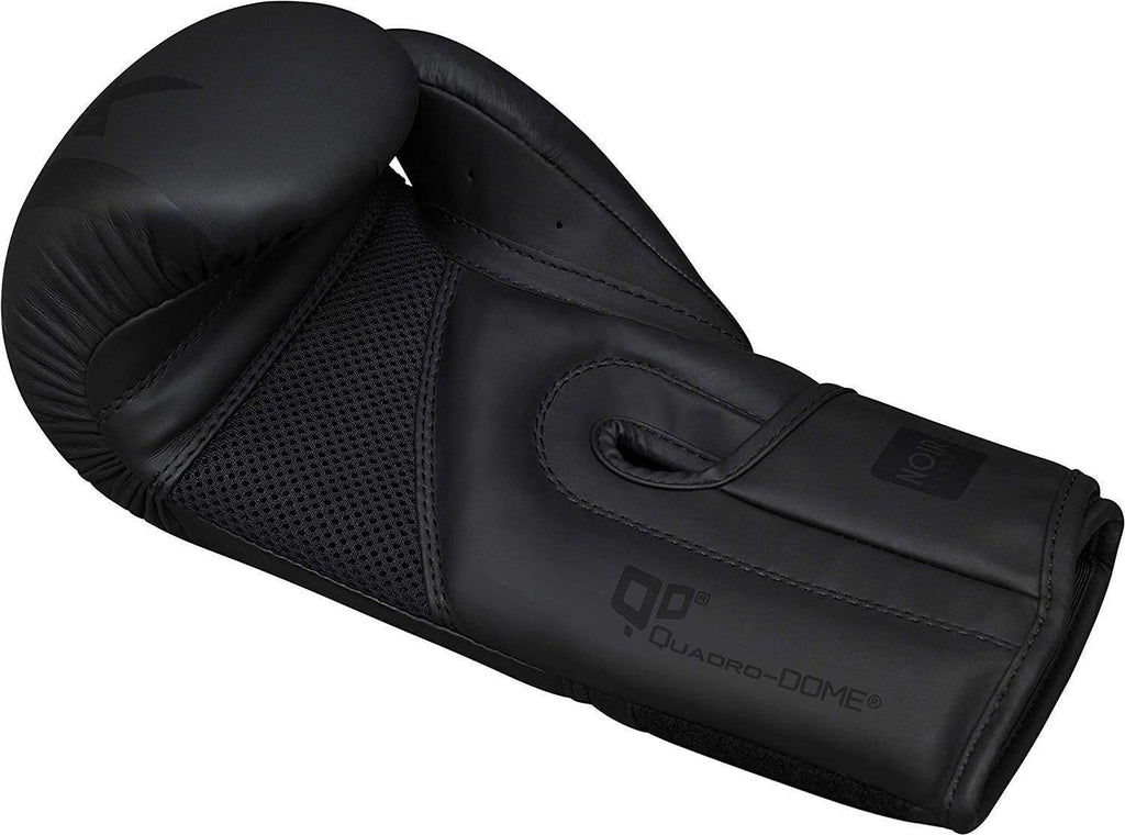 RDX Noir Series Boxing Gloves – Maya Hide Leather Sparring & MMA