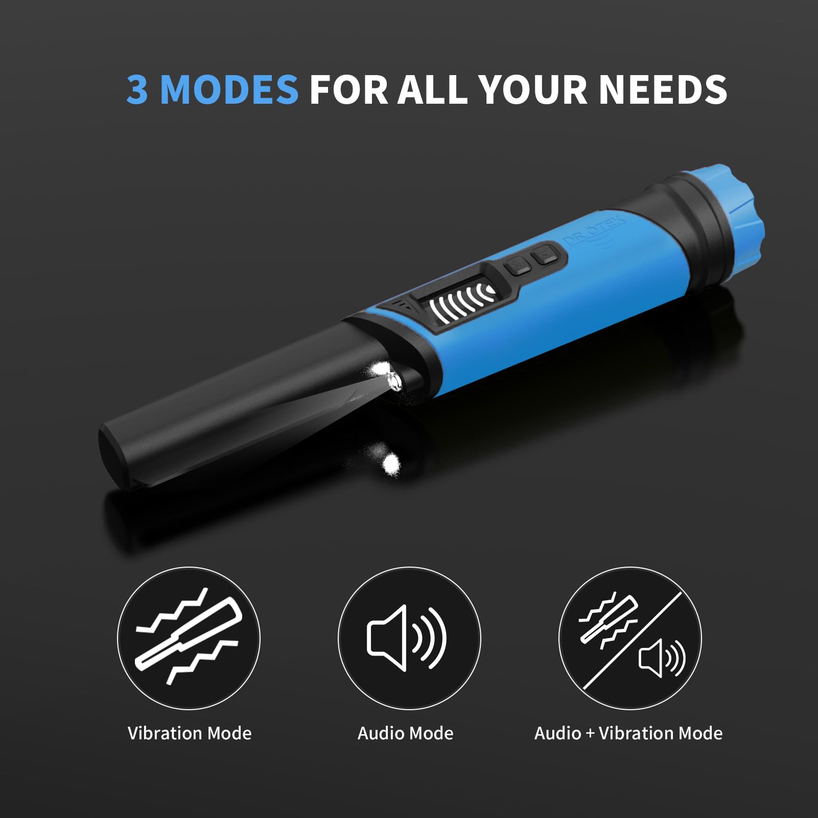 DR.ÖTEK Metal Detector Pinpointer | IP68 Waterproof with LCD Screen