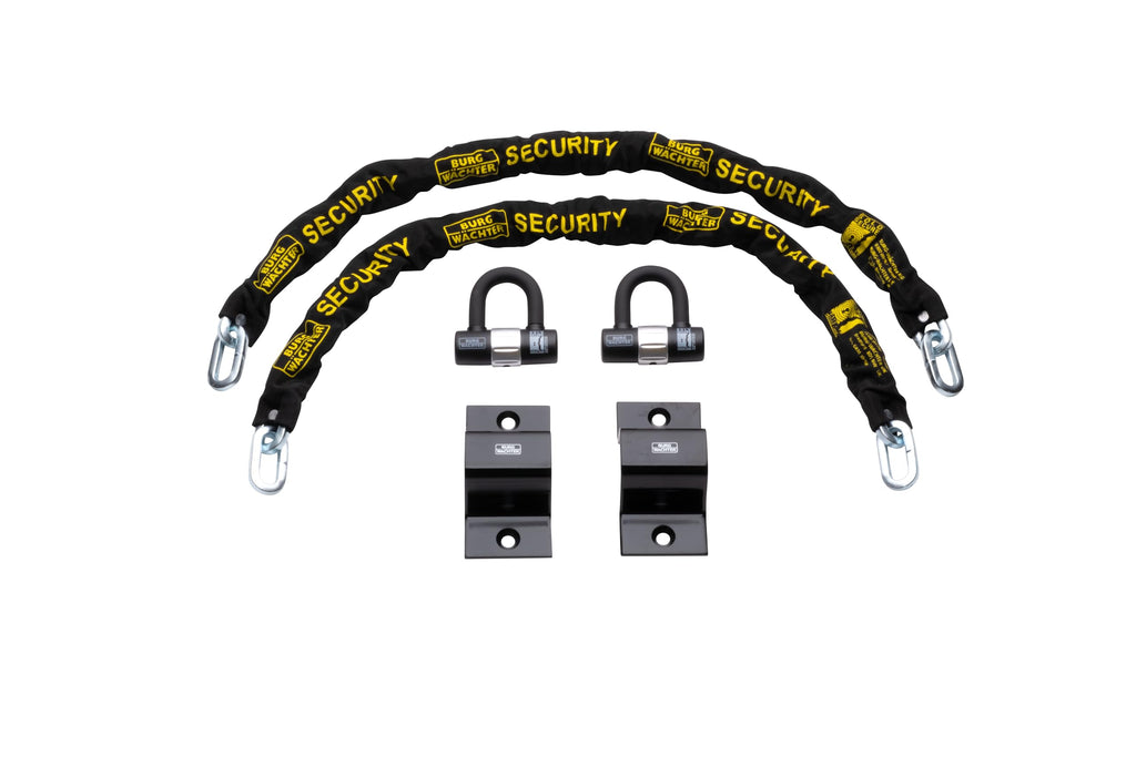 Burg-Wächter 10mm Keyed Alike Twin Pack | Security Chain & Ground Anchor