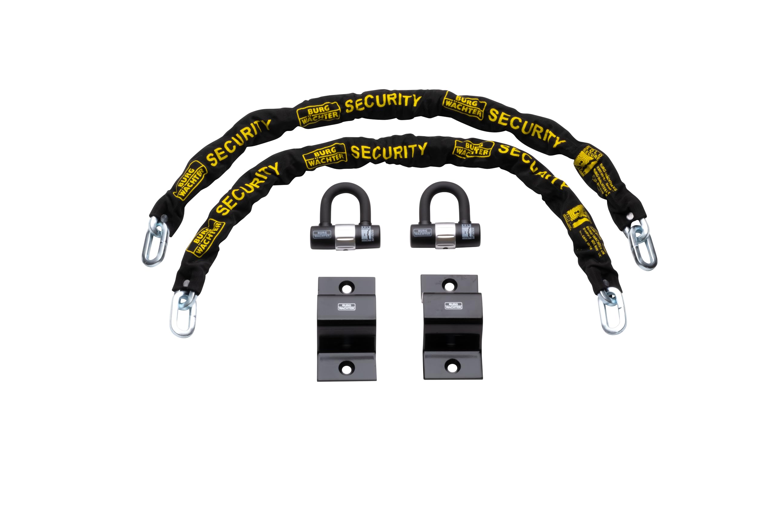 Burg-Wächter 10mm Keyed Alike Twin Pack | Security Chain & Ground Anchor