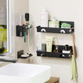 PAVSTINE Shower Caddy - 4 Pack Rustproof Adhesive Bathroom Shelves, Black