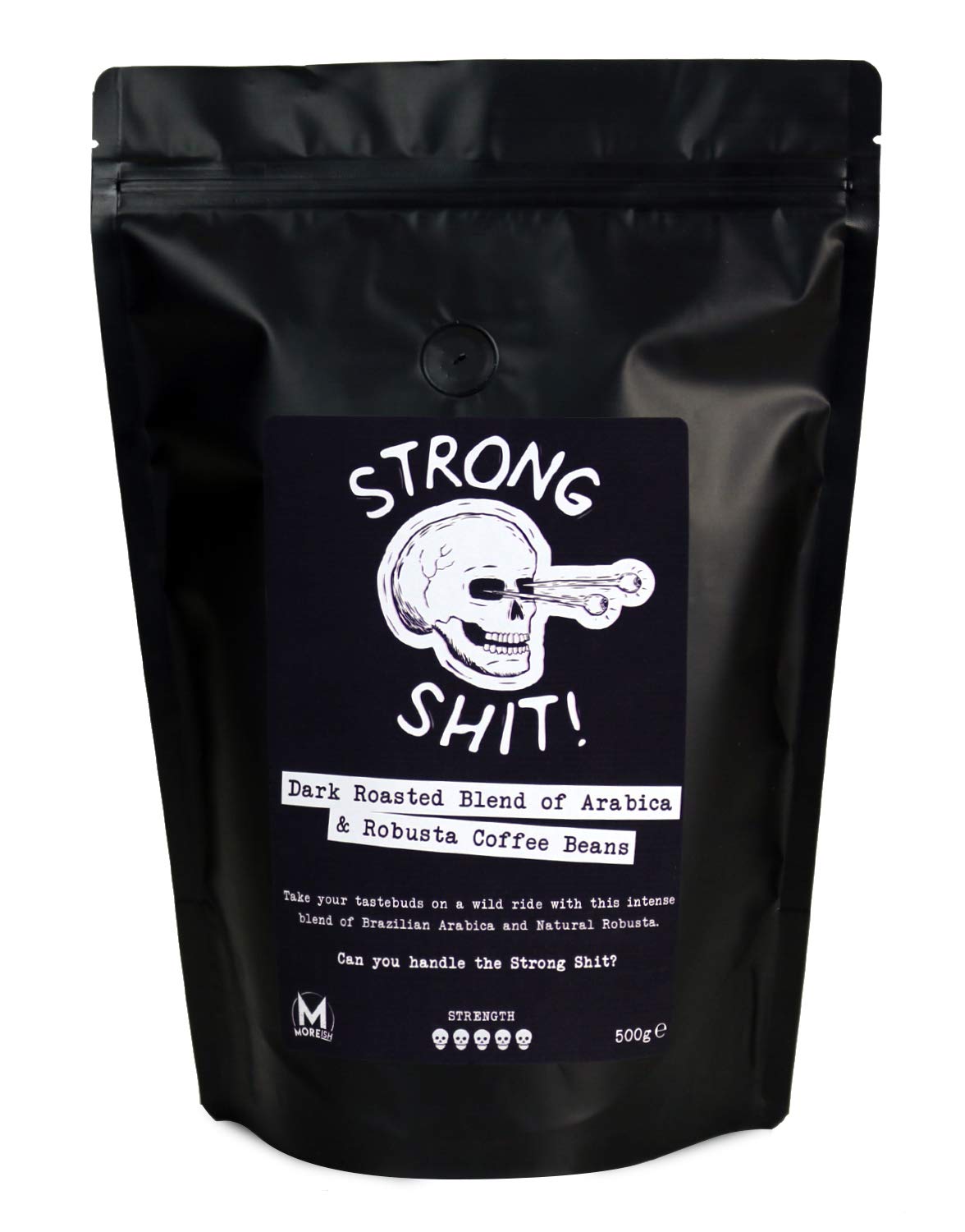 Strong Shit! Dark Roast Arabica & Robusta Coffee Beans – 500g